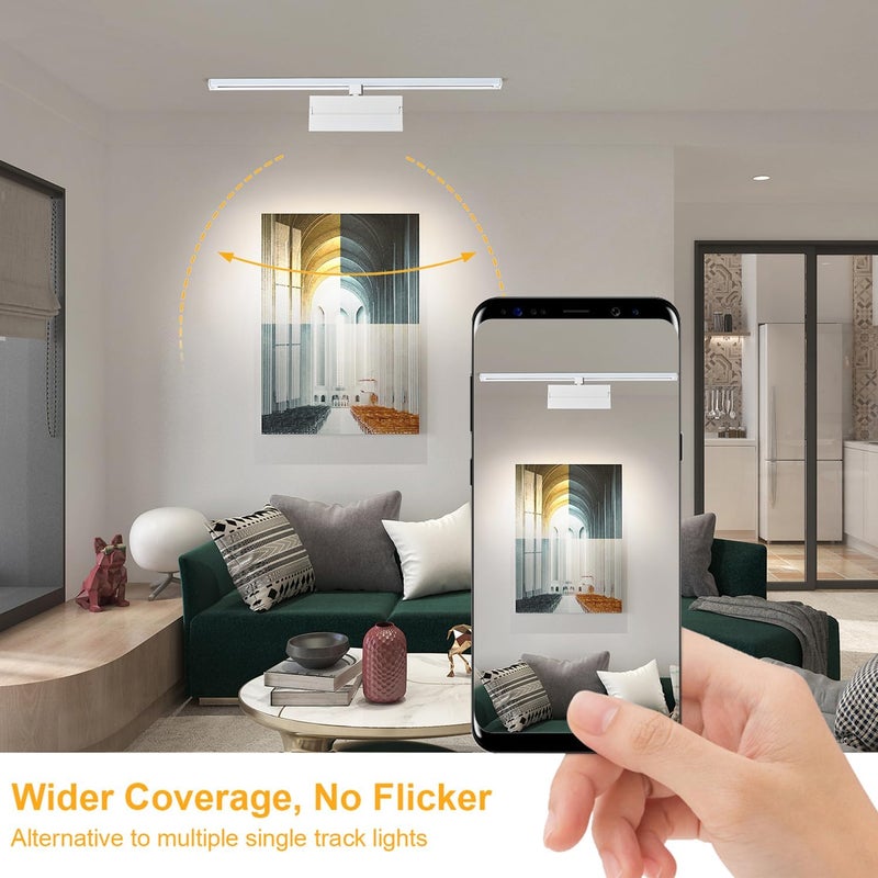 VANoopee 3-Color Dimmable LED Track Lighting Heads H Type Bright Track Light Heads Modern Ceiling Spotlight Fixtures for Kitchen Wall Art Shop, 3000K 4000K 5000K, Flicker Free 30° CRI90+ White 12W - Image 3